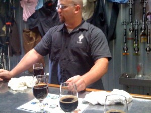 Tomme Arthur breaks it down from behind the tasting bar.