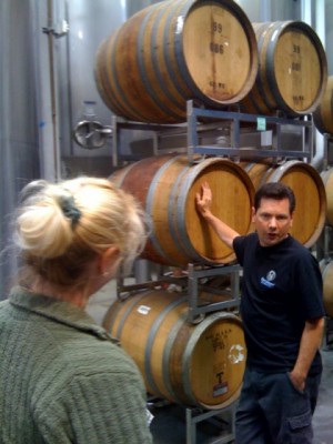 Ken explains the finer points of Stone's barrel aging.  