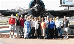 Visitor Services Squadron in front of restored TMB 3-E