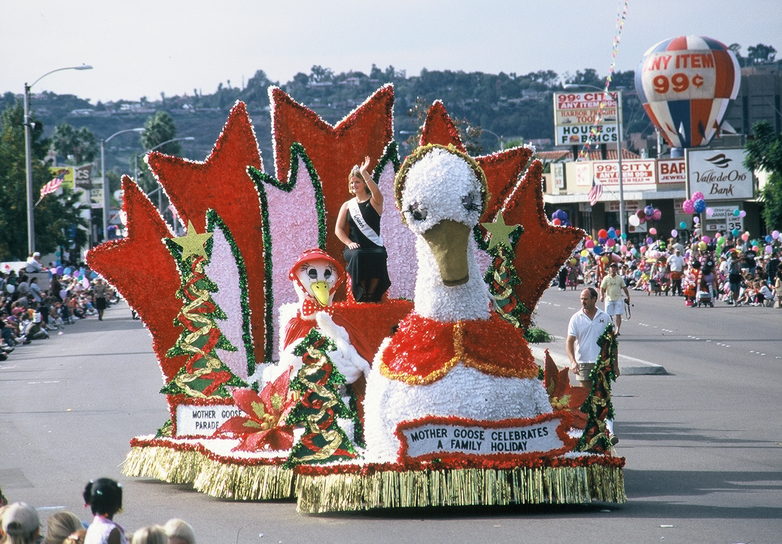 Goose Float at the Mother Goose Parade in San Diego's East County