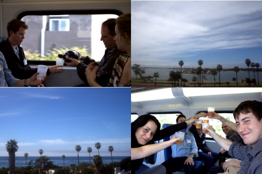 La Jolla Wine Tour Beer Train Tour Collage - Coaster Ride