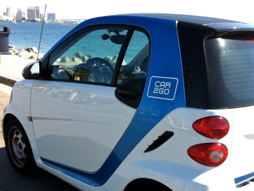 Car2Go with San Diego Skyline