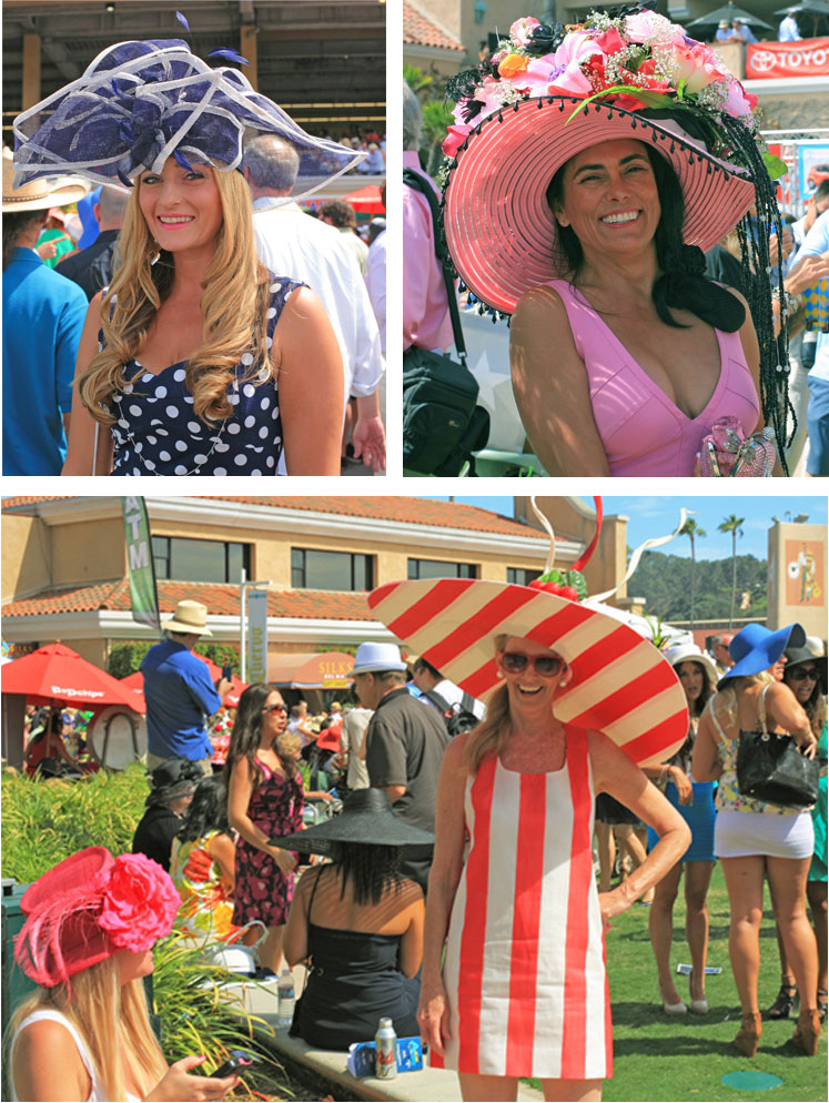 Opening Day hats on display at the Del Mar Racetrack