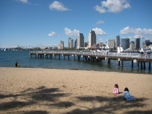 Kid Friendly Beach at the Coronado Ferry Landing