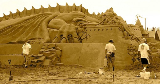 dragon sand castle