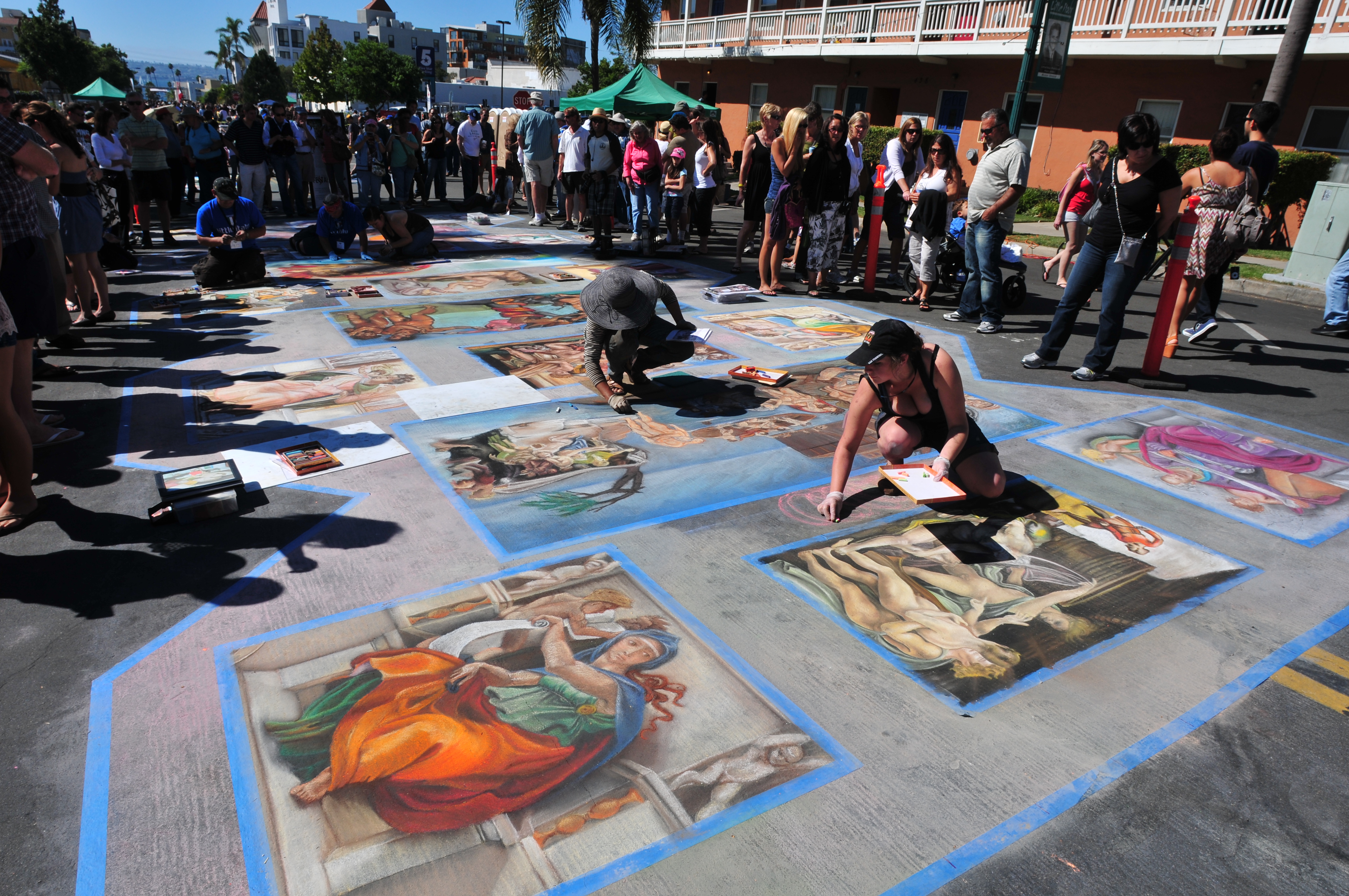 Chalk art at Little Italy Festa!