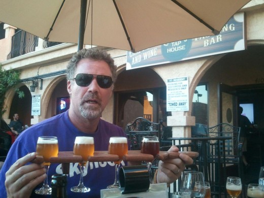 Will Ferrell Enjoying a Flight at Clem's Tap House