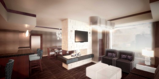 Rendering of Presidential Suite at Viejas Hotel