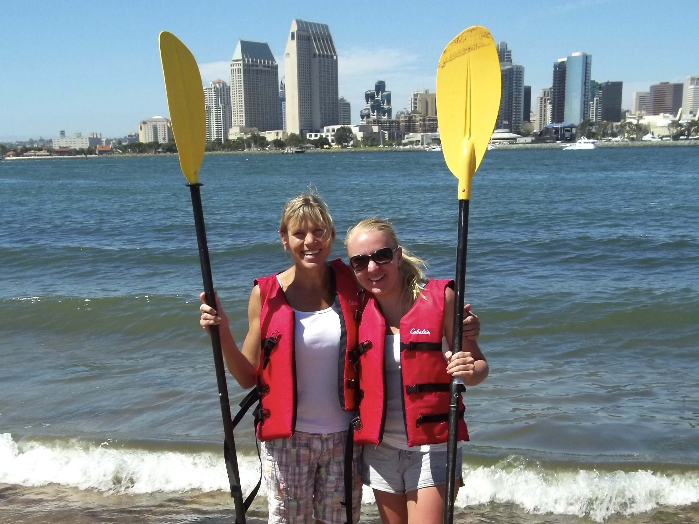 Chelsey Schmid and her mom on a Coronado kayaking adventure!