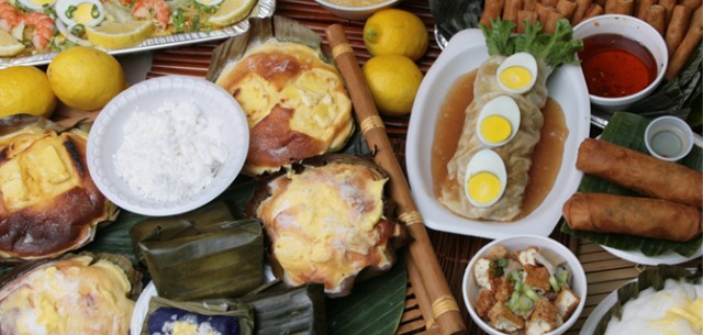 Vast array of Filipino food at Manila Sunset