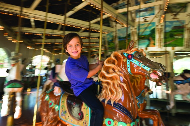 Boy on Carousel at Seaport Village