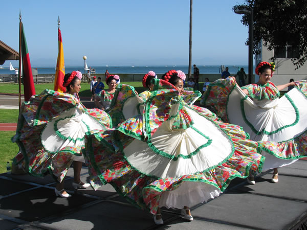 Folkloric dancers at the Cabrillo Festival