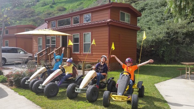 Ready to race around the KOA Metro San Diego campground.