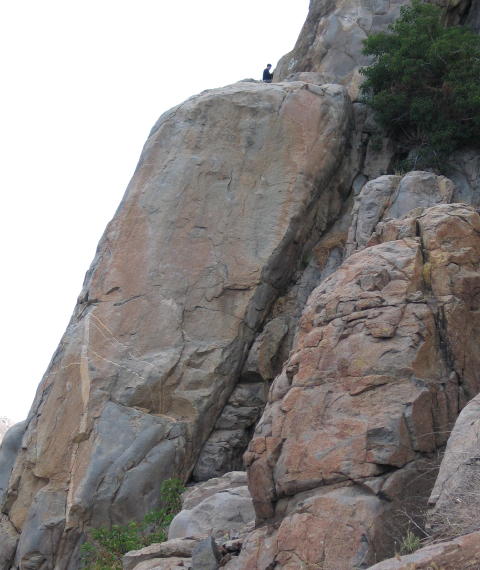 Main Climbing Wall in popular Mission Gorge