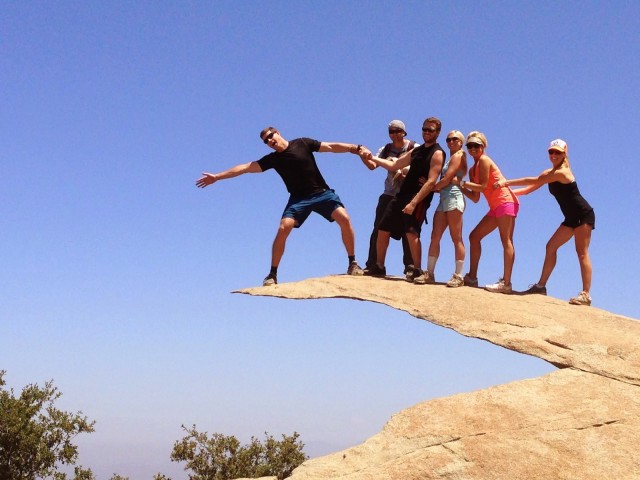 The popular Potato Chip Rock atop Mt. Woodson Trail