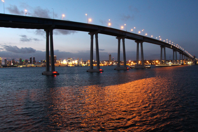 San Diego Skyline & Coronado Bridge - Hops on the Harbor