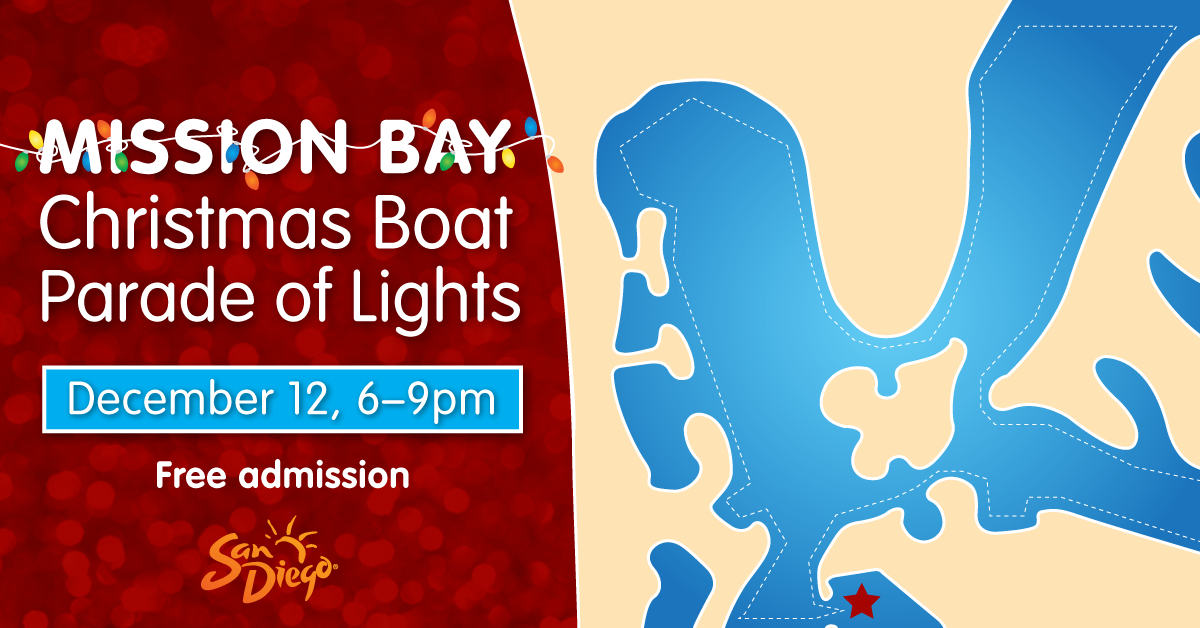 Mission Bay Christmas Boat Parade of Lights Infographic