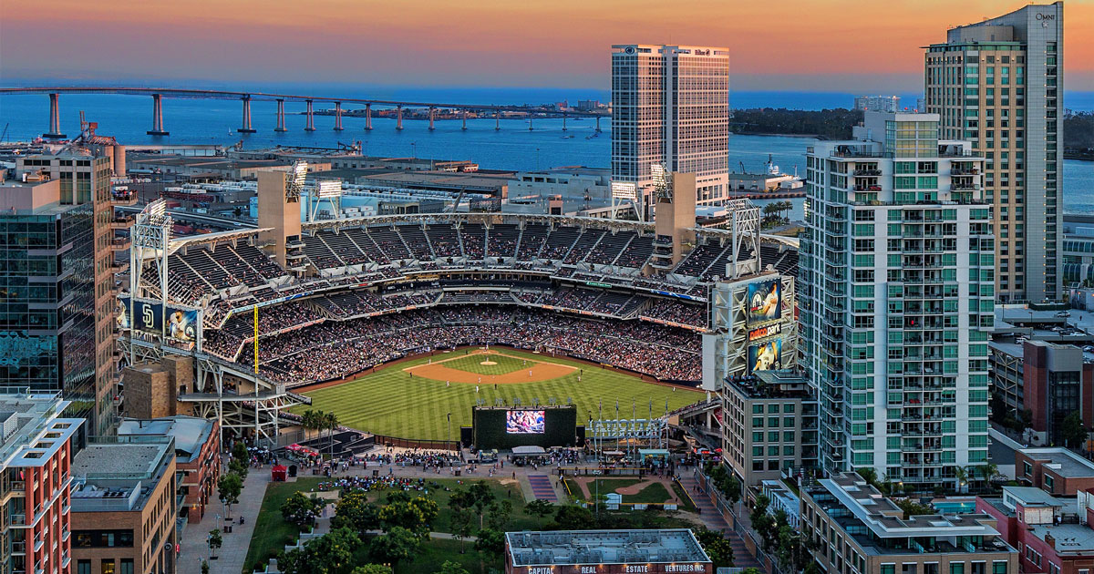 Baseball dreams on banners at Petco Park! – Cool San Diego Sights!