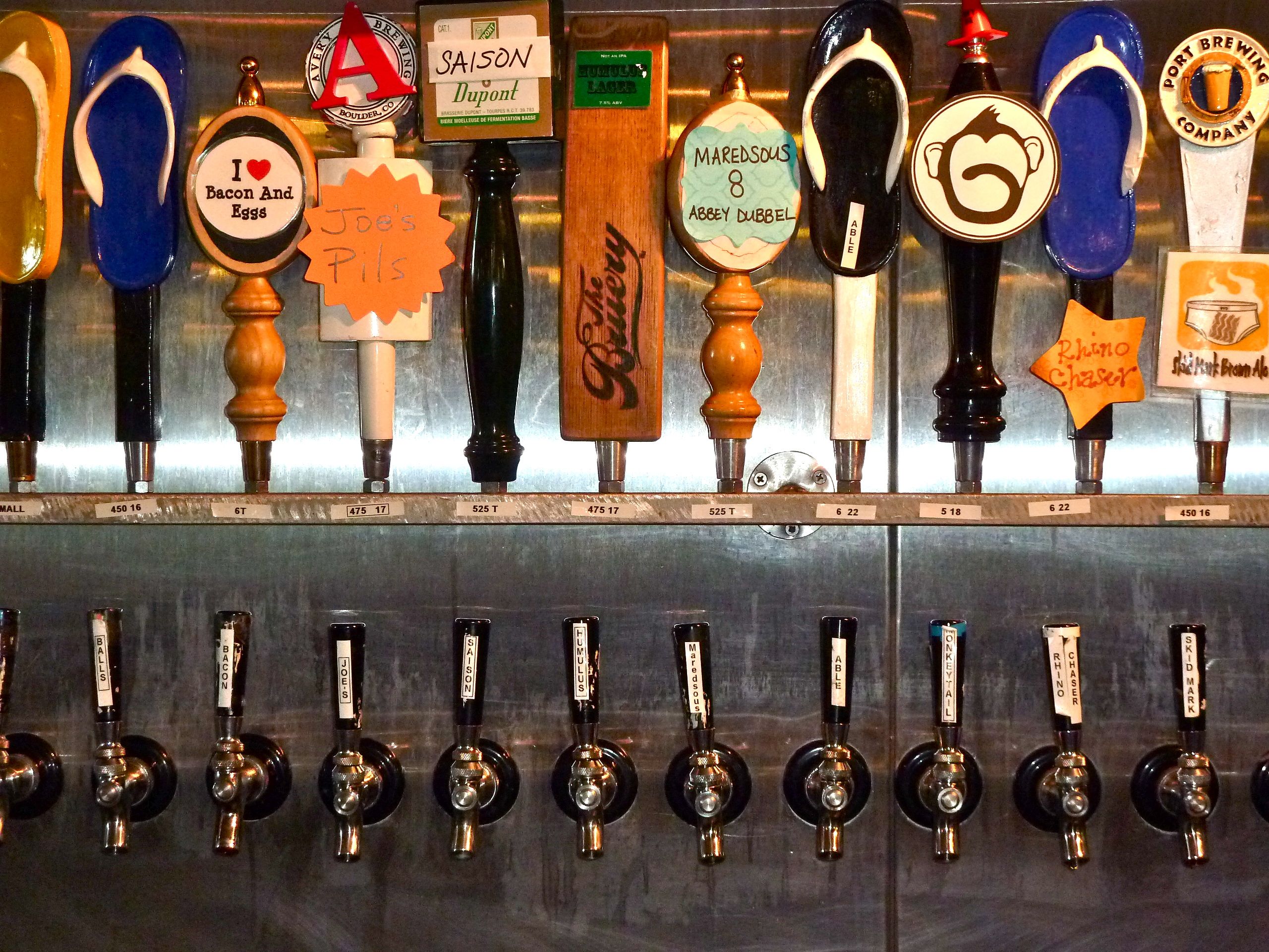 Just a Selection of Beer Taps at Pizza Port OB