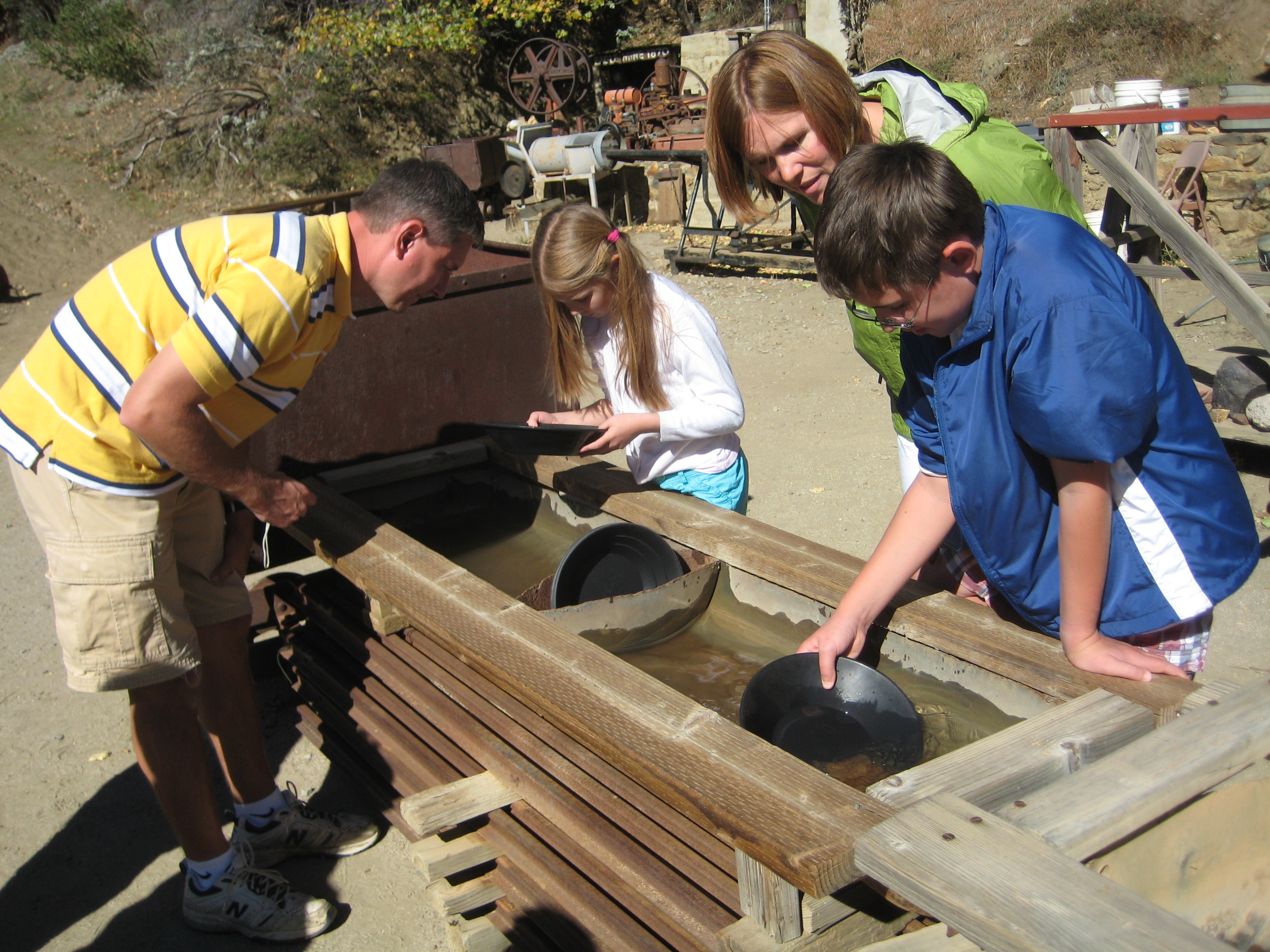 Family Panning for Gold - Julian Mining Company