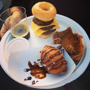 Krispy Kreme Tripple Cheeseburger at the San Diego County Fair