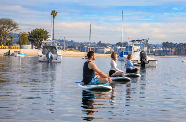 yoga on Mission Bay