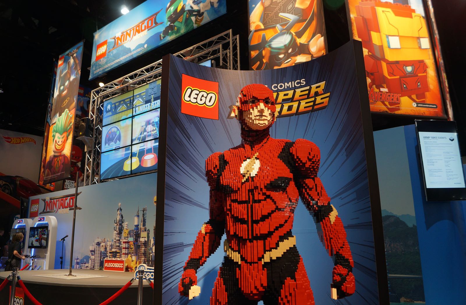 Flash LEGO statue at Comic-Con in San Diego