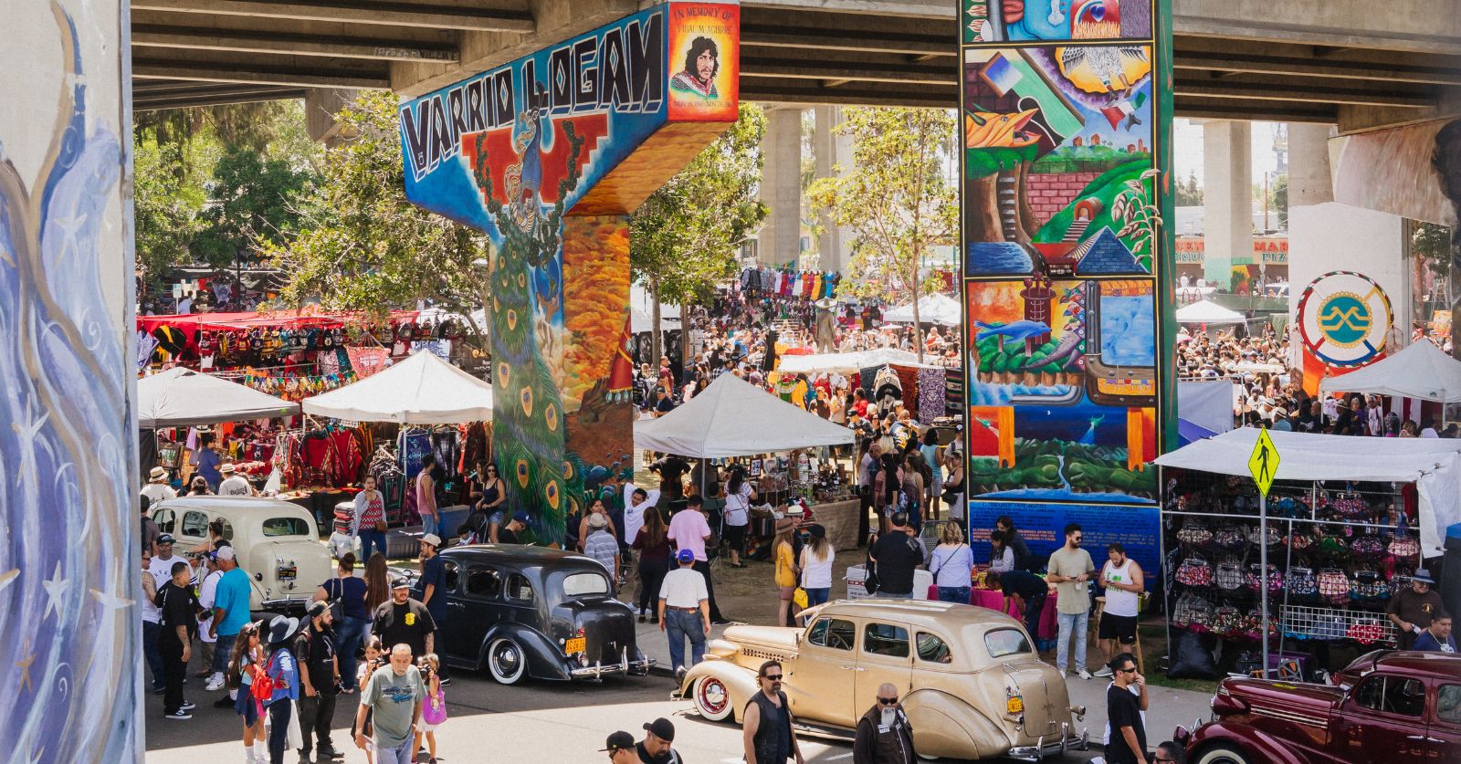Aerial view of Annual Chicano Park Day Celebration for the Top things to Do Blog