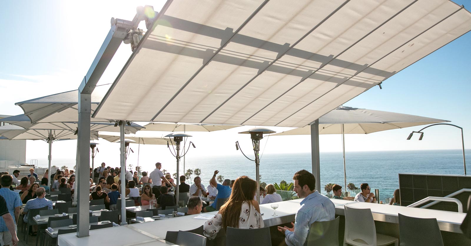 Goerges at the Cove patio overlooking the Pacific Ocean in San Diego