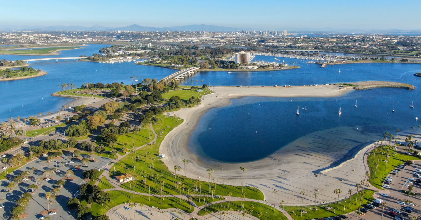 aerial view of Mission Bay for the tips and tricks blog
